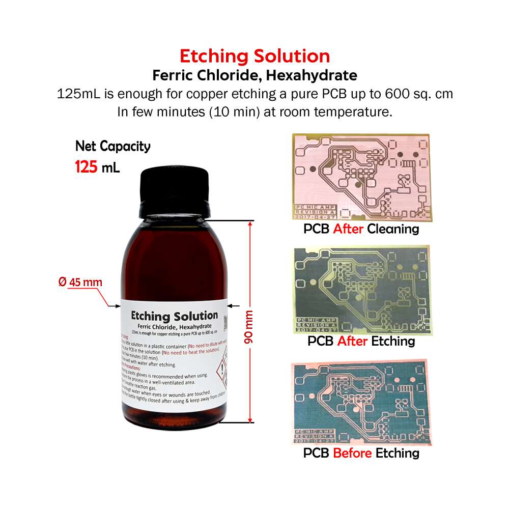 Etching Solution Acid Ferric Chloride (Hexahydrate) 125mL